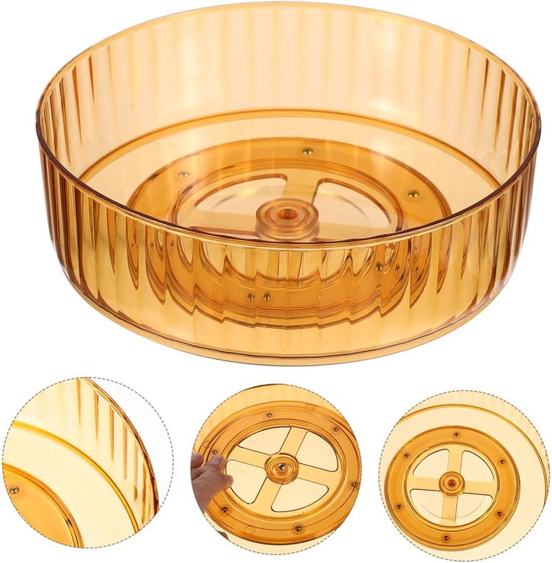 Transparent Rotating Storage Rack Organizer for Kitchen Bathroom Makeup Spices - Image 2